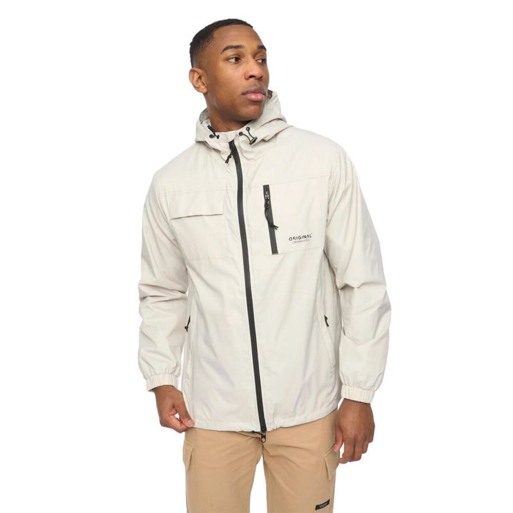 Crosshatch Mens Utilate Jacket / Light Stone